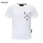 philipp plein t shirt homme lightning skull white